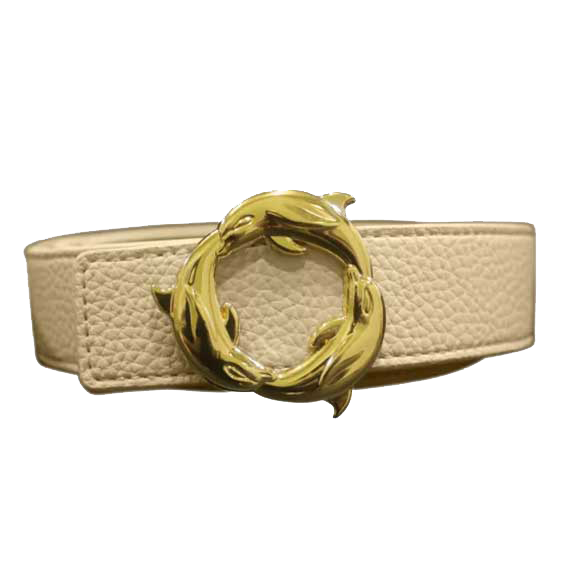 Men’s Belt Crème/Navy Blue