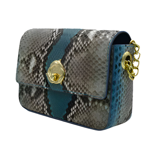 Ocean Breeze Mini Messenger (Brown & Green)